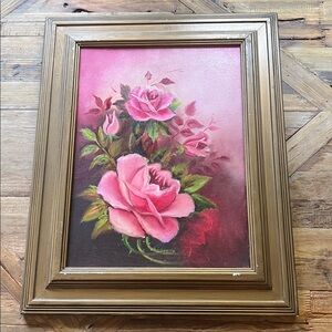 Vintage Rose Oil Painting